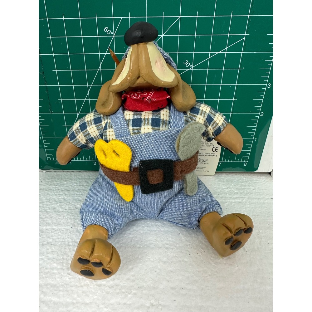 Russ The Country Folks Homer Dog Plush Figurine Carpenter with Tags